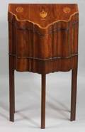 Fine Inlaid Mahogany Cellarette with Stand