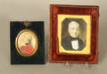 Two watercolor on ivory miniature portraits of gentlemen