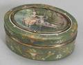 French Enamel Snuff Box with Miniature Painting to Lid