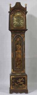 George III Japanned Tall Case Clock