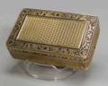 French Gilt Metal and Enamel Musical Snuff Box