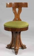 French Second Empire Mahogany Swiveling Stool