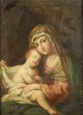 Continental School 19th Century Madonna and Child