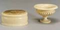 Two Small Ivory Table Articles