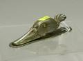 Silver Plated Cast Brass Duck Paper Clip with Glass Eyes