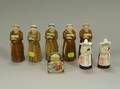 Five Royal Worcester Porcelain Friars and Two Nun Figural Snuffers
