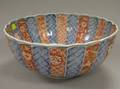 Japanese Imari Palette Scalloped Porcelain Bowl