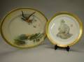 Two Limoges and Boehm Handpainted Porcelain Platters