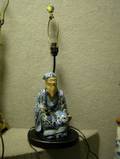 Chinese Scholar Figural Ceramic Table Lamp