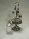 Aesthetic Silver Plated Caster Set and Jam Jar