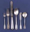 Eightyseven Piece Frank W Smith Sterling American Chippendale Pattern Partial Flatware