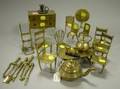 Lot of Brass Doll House Furniture