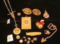 Small Group of Fraternal Watch Fobs Pins and Accessories
