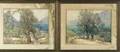 Julius Delbos American 18791970 Lot of Two Views at CardaThe Greek Coast