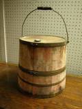 Red Painted Wooden Kerosene Keg