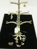 Silvered Metal Tree with Charms