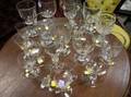 Ten Framed Needlework Items and Nineteen Pieces of Blown and MoldBlown Colorless Glass Stemware