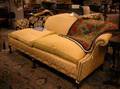 Chippendalestyle Upholstered Carved Mahogany Camelback Sofa
