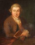 British School 18th19th Century Portrait of a Gentleman Holding a Book