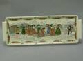 Sarreguemines Handcolored Transfer Decorated Ceramic Bureau Tray