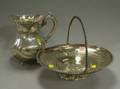 Silver Plated Pitcher and a Basket