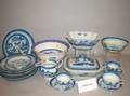 Approximately Sixtyfive Pieces of Canton Blue and White Porcelain Tableware