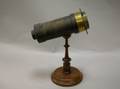 19th Century Brass Ships Wheel Mounted Parlor Kaleidoscope on Wooden Stand