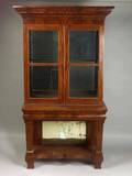 American Classical Mahogany Bookcase on Stand