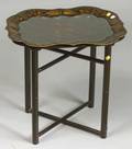 Victorian Tole Peinte Tray on Later Stand