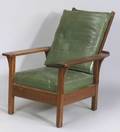 L  J G Stickley Oak Morris Chair