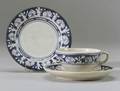 Dedham Pottery Rabbit Cup and Saucer and Bread and Butter Plate