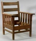 Jm Young Arts  Crafts Oak Armchair