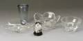 Lot of Five Steuben Orrefors and Holmegaard Glass Items