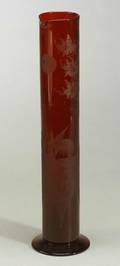 Hawkes Ruby Etched Glass Beaker