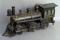 Carved and painted Lehigh Valley RR model locomotive and coal car