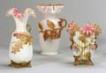 Three Cased Glass Vases with Applied Decoration
