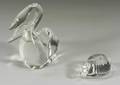 Steuben Glass Armadillo and Swan