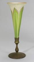 Tiffany Favrile Glass and Gilt Bronze Vase