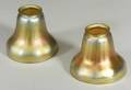 Two Steuben Gold Aurene Glass Shades