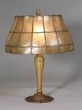Tiffany Favrile Glass Lamp Base with Shade