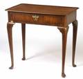 George II Mahogany and Mahogany Veneer Tea Table