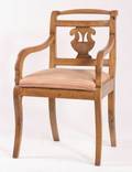 Italian Directoire Fruitwood Armchair