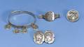 Four Silver Medallion Jewelry Items
