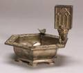 Gothic Revival White Metal Ashtray