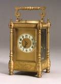 French Bronze Classical Revival Repeating Carriage Clock