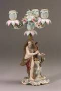 Meissen Porcelain Figural Candelabra