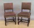 Pair of Jacobean style barley twist chairs