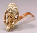 Meerschaum Pipe Carved with Bust of Arabian Chieftain