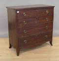Federal walnut chest of drawers