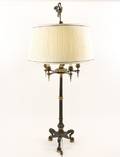 Empire Style Bronze Tall Table Lamp wEgret Finial